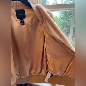 Forever 21 Cream Teddy Jacket